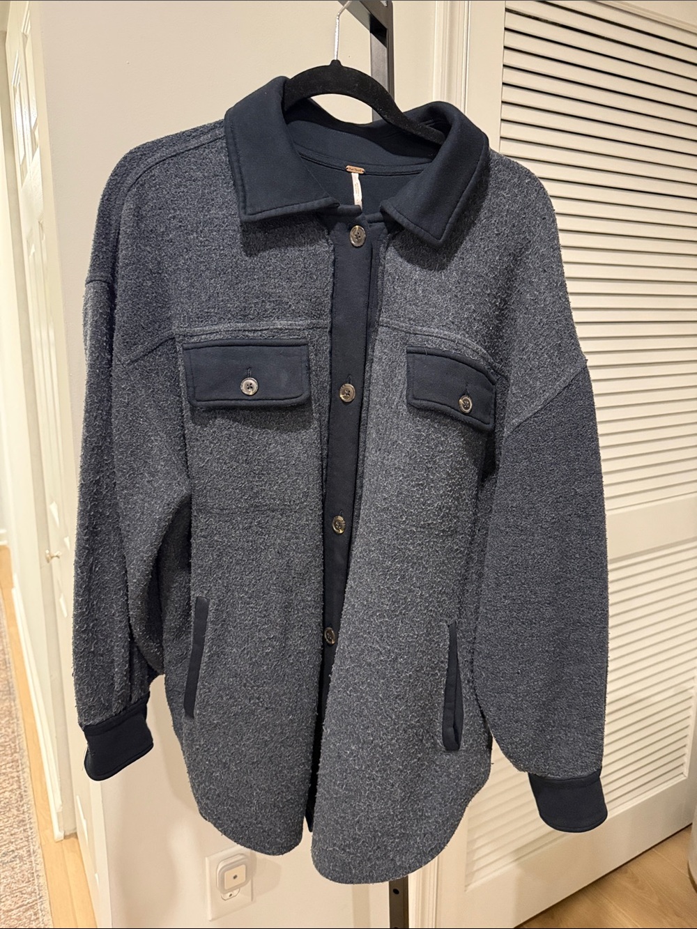 Free People Oversized Texture Shacket Jacket